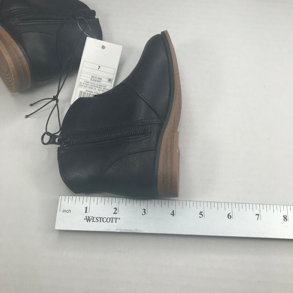 Cat And Jack Boy's Size 7 Black Tiffy Boots New With Tags - Picture 13 of 13